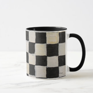 Tasse Checkered noire et blanche