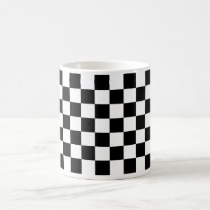 Tasse Checkered noire et blanche
