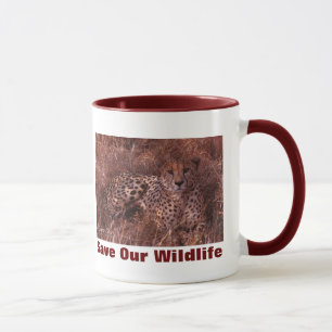 Tasse Cheetah Stare Sauvez Notre Faune