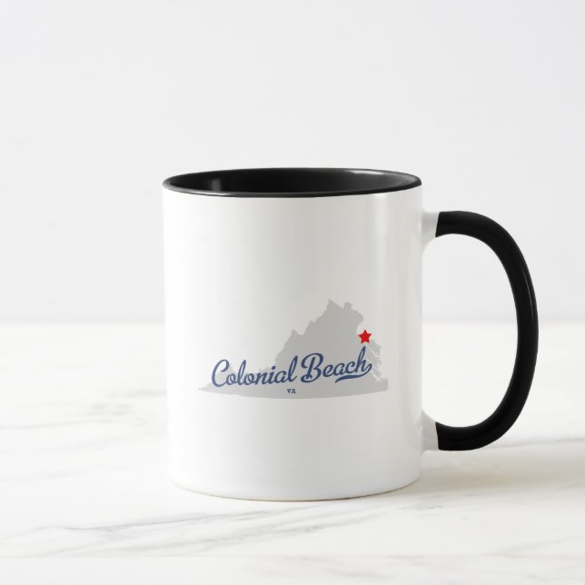 Tasse Chemise coloniale de la Virginie VA de plage (Droite)