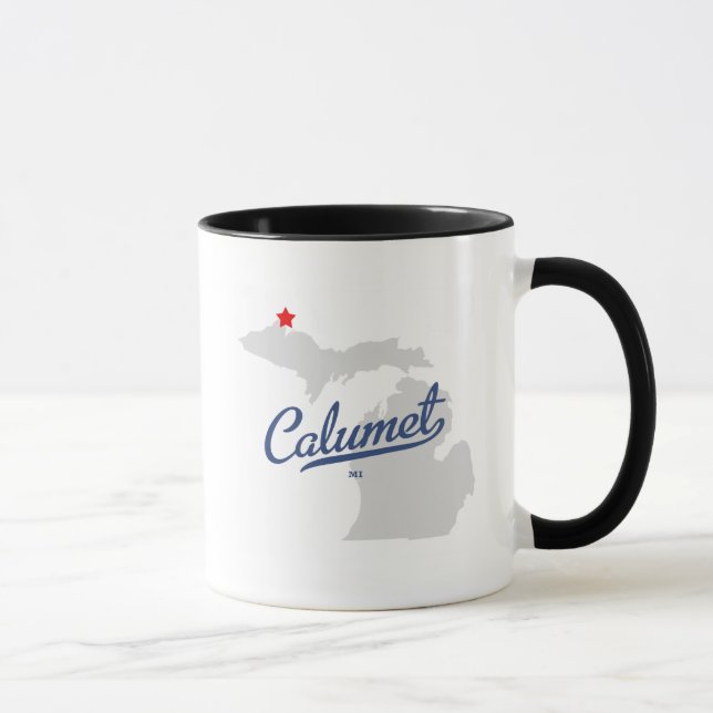 Tasse Chemise de Calumet Michigan MI (Droite)