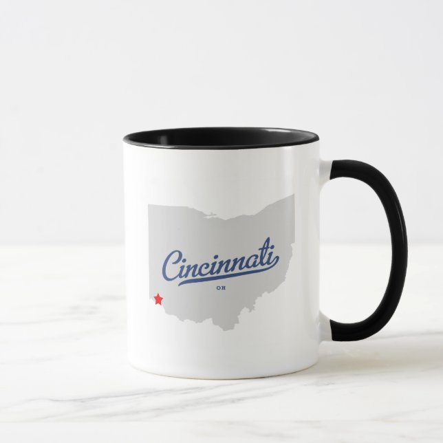 Tasse Chemise de Cincinnati Ohio OH (Droite)