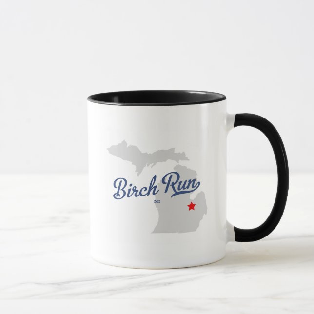 Tasse Chemise du Michigan MI de course de bouleau (Droite)