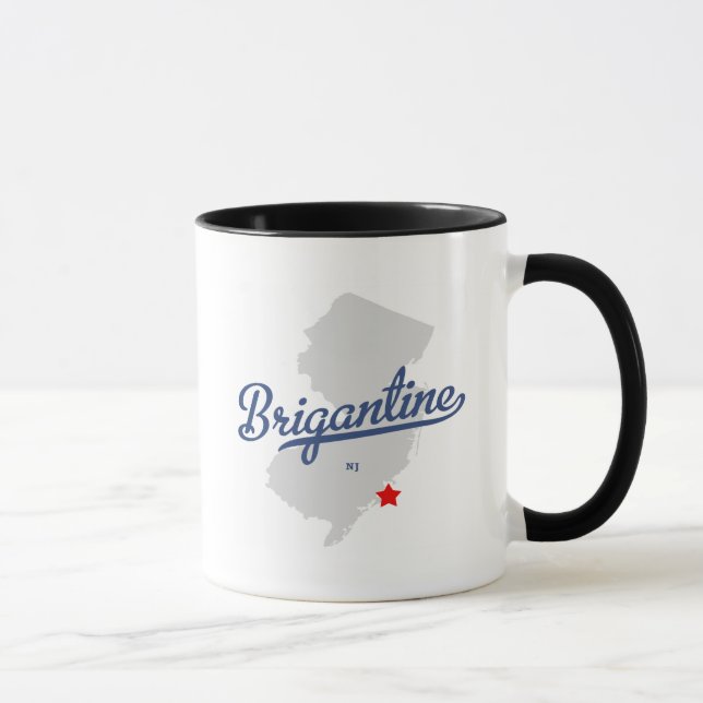 Tasse Chemise du New Jersey NJ de brigantin (Droite)