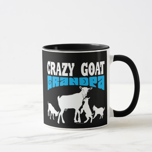 Tasse CHÈTES | Grand-père de chèvre fou White GYG (Droite)