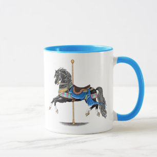 Tasse Cheval de Carrousel Noir
