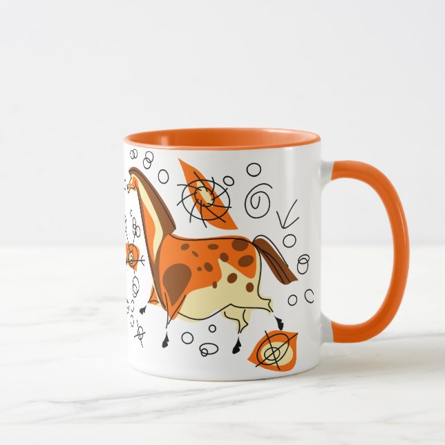 Tasse Cheval de peinture de caverne avec Entoptics (Droite)