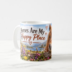 Tasse Cheval Est Mon Endroit Heureux