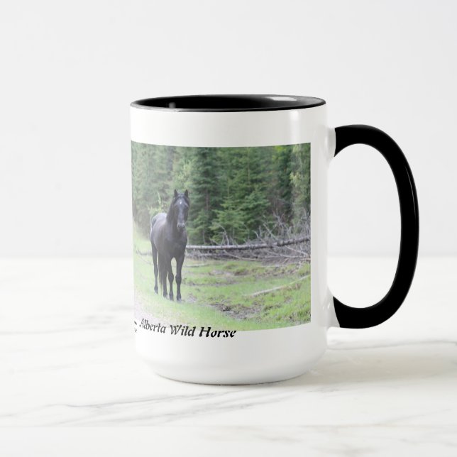 Tasse Cheval sauvage 2 d'Alberta "de beauté noire" (Droite)