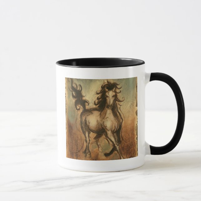 Tasse Cheval sauvage et couleurs chaudes (Droite)