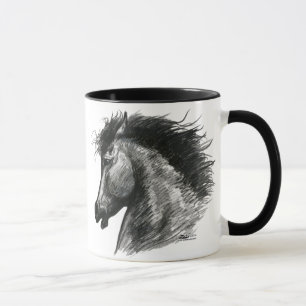 Tasse Cheval sauvage et enflammé