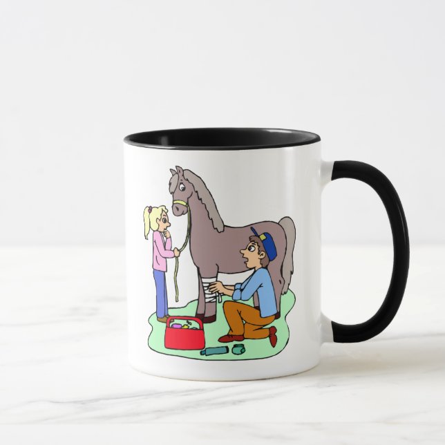Tasse Cheval Vétérinaire Equine Vet Idée cadeau (Droite)