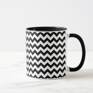 Tasse Chevrons blancs noirs