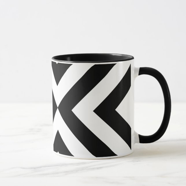 Tasse Chevrons noirs et blancs (Droite)