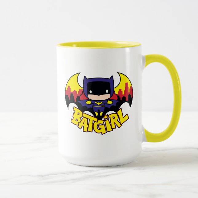 Tasse Chibi Batgirl avec Gotham Skyline & Logo (Droite)