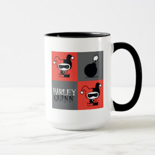 Tasse Chibi Harley Quinn Checker Motif