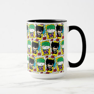 Tasse Chibi Joker et Batman Motif de cartes de jeu