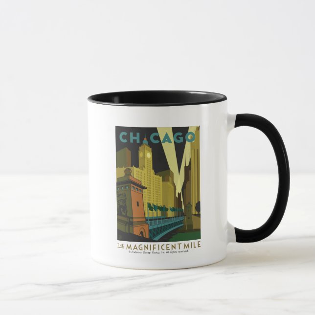 Tasse Chicago, IL - Le Magnifique Mile (Droite)