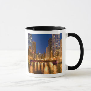 Tasse Chicago, Illinois, Skyline et rivière Chicago à