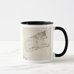 Tasse Chien arctique, faisant face juste (crayon sur le