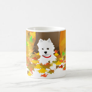 Tasse - chien de Westie dans le feuille d'automne