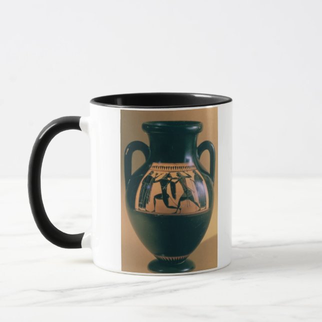 Tasse Chiffre noir amphora de grenier dépeignant Theseus (Gauche)