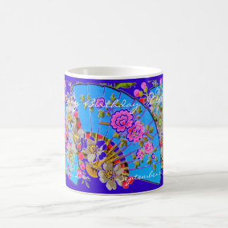 Tasse chinoise de bleu de fan