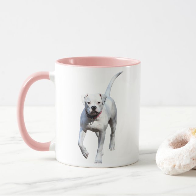 Tasse Chiot américain de bouledogue (Avec donut)