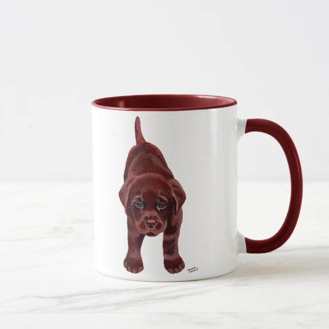 Tasse Chiot de Labrador de chocolat (Droite)