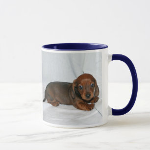 Tasse Chiot rouge foncé de teckel