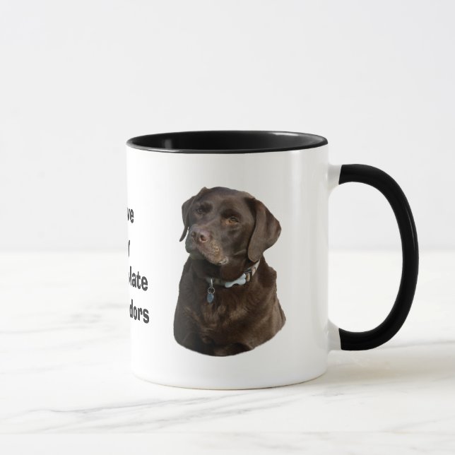 Tasse Chocolate Labrador dog photo (Droite)