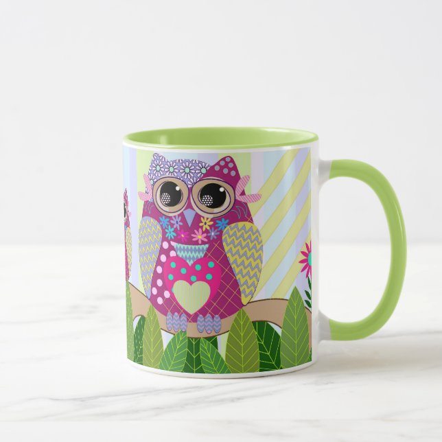 Tasse Chouette Motif mignonne et tache (Droite)