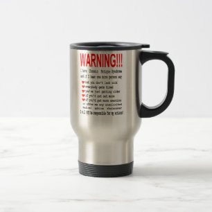 Tasse chronique de voyage d'avertissement de