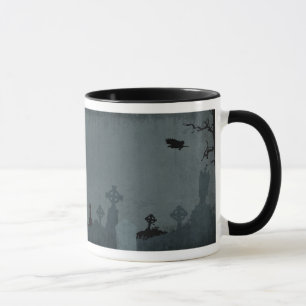 Tasse Cimetière et Pleine lune pour Halloween