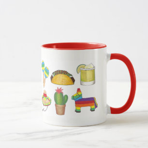 Tasse Cinco de Mayo Taco Piñata Cactus Sombrero Maracas