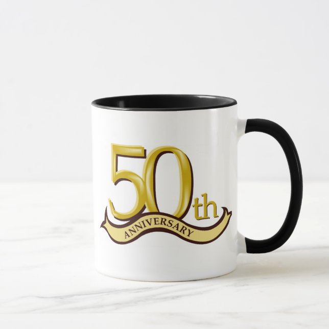 Tasse Cinquantième cadeau personnalisé d'anniversaire (Droite)