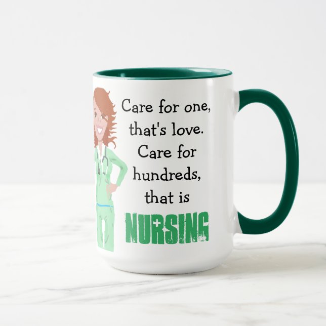 Tasse Citation de soins infirmiers Coupe de café blanc e (Droite)