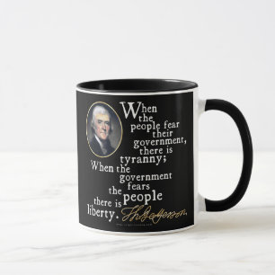 Tasse Citation de Tyrannie-Liberté de Jefferson
