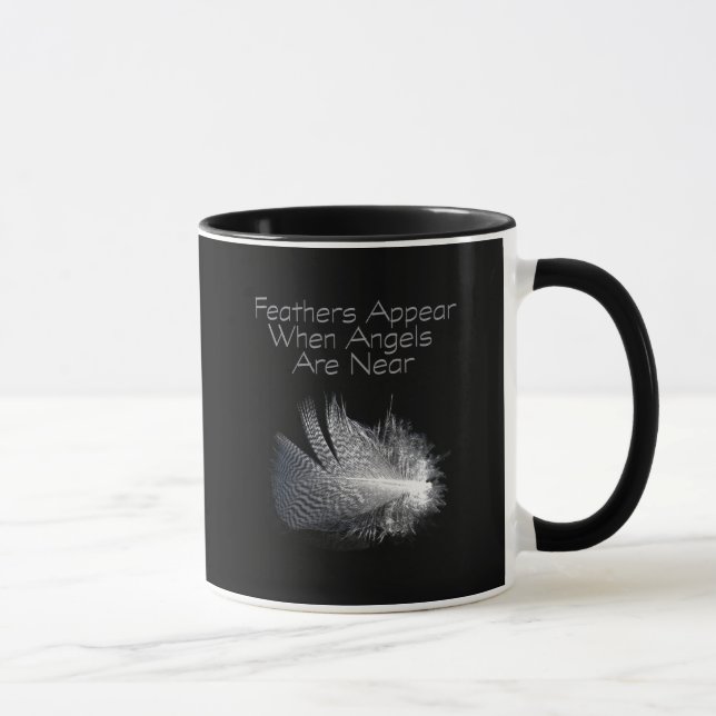 Tasse Citation Motivationnelle de la plume d'ange (Droite)