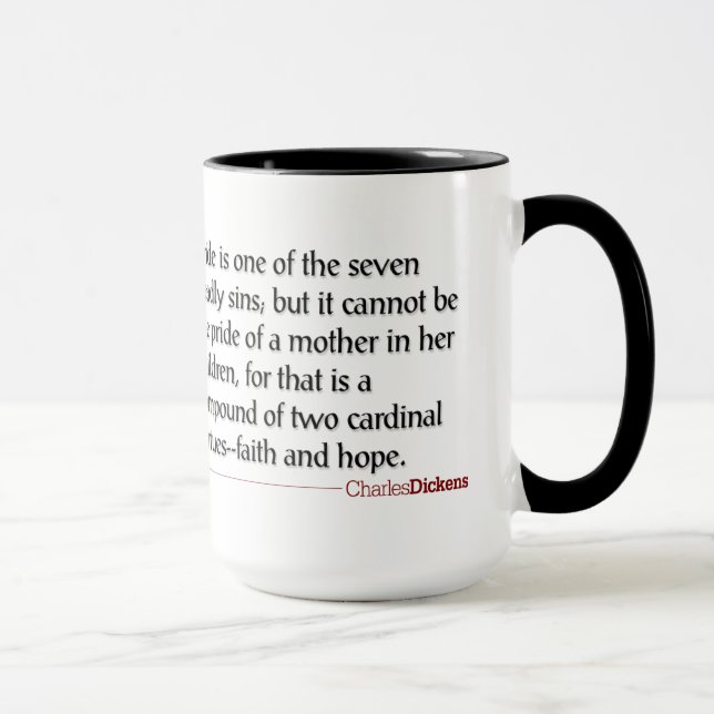 Tasse Citations de Dickens - Musique de la maternité (Droite)