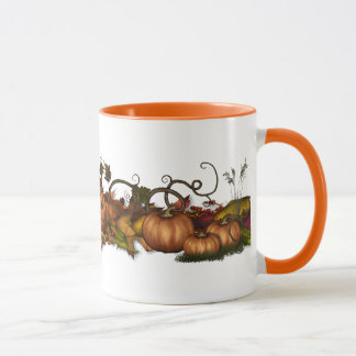 Tasse Citrouilles et feuilles d'automne