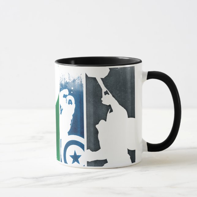 Tasse Classique Avengers | Silhouettes Paint Swatch (Droite)