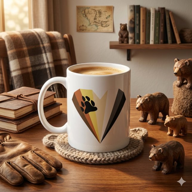 Tasse classique Bear Pride Heart (Créateur téléchargé)