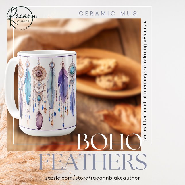 Tasse classique Boho Feathers (Créateur téléchargé)