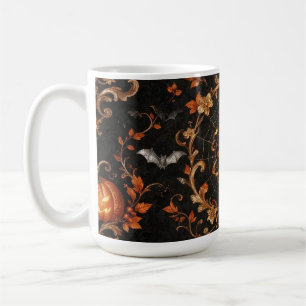 Tasse classique citrouille orange gothique 