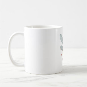 Tasse classique d'accent de peinture à l'eau bleu