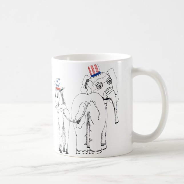 Tasse classique d'éléphant et d'âne (Droite)