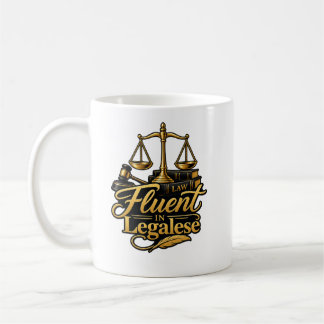 Tasse classique drôle de juriste maîtrisant le jar