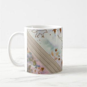 Tasse classique en tricot nordique Renard Lune et