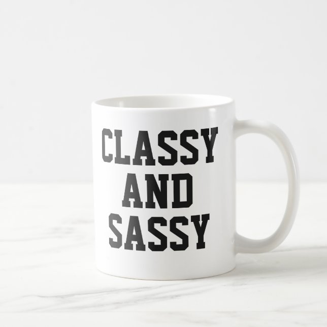 Tasse classique et sassy | Tasse Humour rose (Droite)